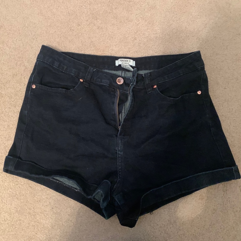 Forever 21 Dark Blue Denim Shorts